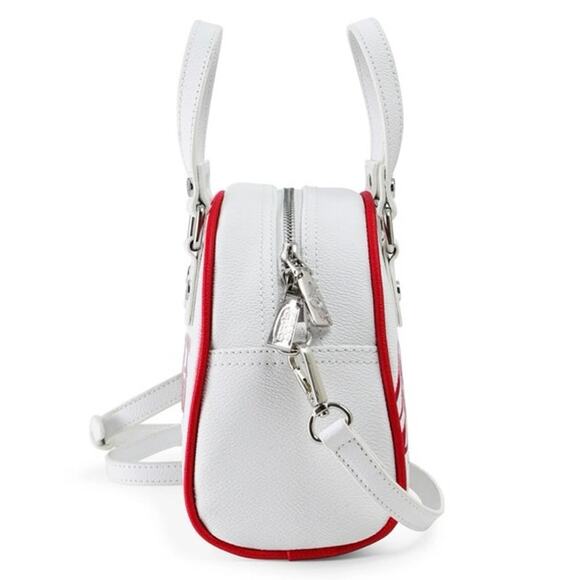 Von Dutch Crossbody Bowling Bag Flying Eye White Red Two Tone Y2K New With Tags - Picture 6 of 14